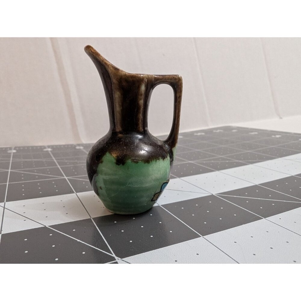 Boys Town‎ Nebraska drip glaze mini picture green brown 3" souivner